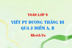 Viết phương trình đường thẳng đi qua 2 điểm A, B - Toán lớp 9